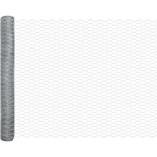 VidaXL Heksagonalna ograda Pocinčani čelik 10000 x 0.05 x 120 cm Slike