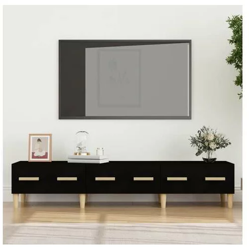  TV omarica črna 150x34,5x30 cm konstruiran les