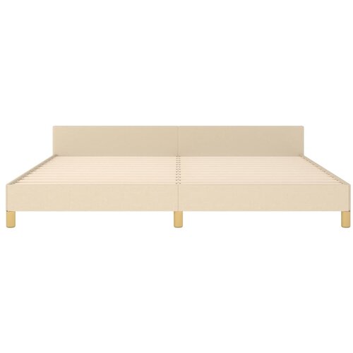  Okvir za krevet bez madraca krem 200x200 cm od tkanine Slike