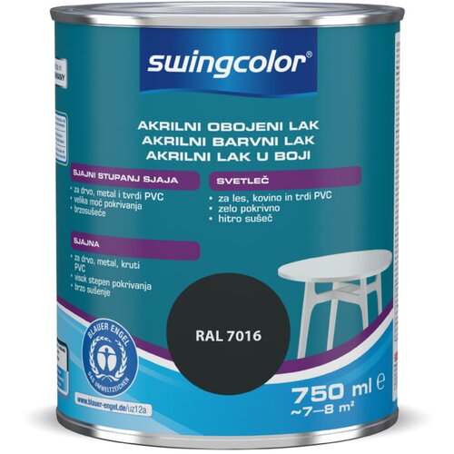 SWINGCOLOR Lak u boji (Antracit siva, 750 ml, Sjaj) Slike