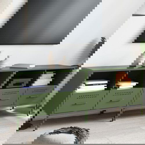 VidaXL TV ormarići 2 kom maslinastozeleni 68x39x50,5 cm čelični Slike