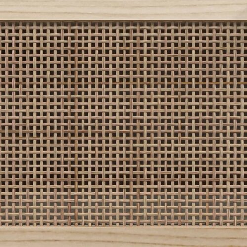  ormarić smeđi 105 x 30 x 40cm od borovine i prirodnog ratana Slike