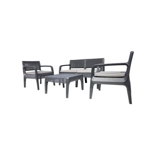 Hanah home Latte Double - Anthracite Anthracite Garden Lounge Set Cene