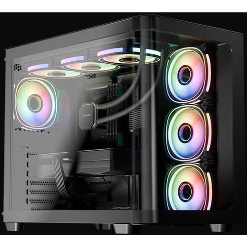  TOWER LC Power Gaming 8001B-ON Pro-Storm Dark 4x120mm ARGB Fan 1xUSB3.0 2xUSB2.0 1xUSB3.0 Type-C Black Cene