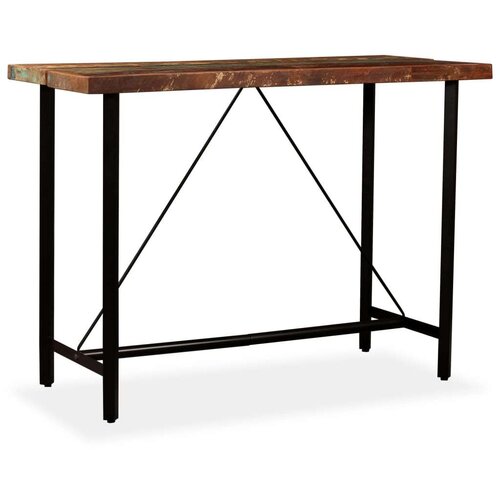 VidaXL barski stol od masivnog obnovljenog drva 150x70x107 cm Slike