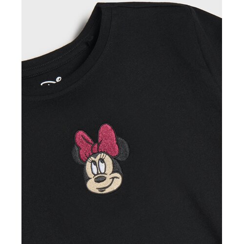 Sinsay Pamučna majica kratkih rukava s vezom Minnie Mouse Slike