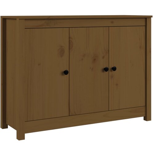VidaXL Komoda medeno rjava 100x35x74 cm trdna borovina, (20654313) Slike