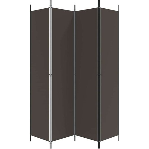  Sobna pregrada s 4 panela smeđa 200 x 220 cm od tkanine Slike