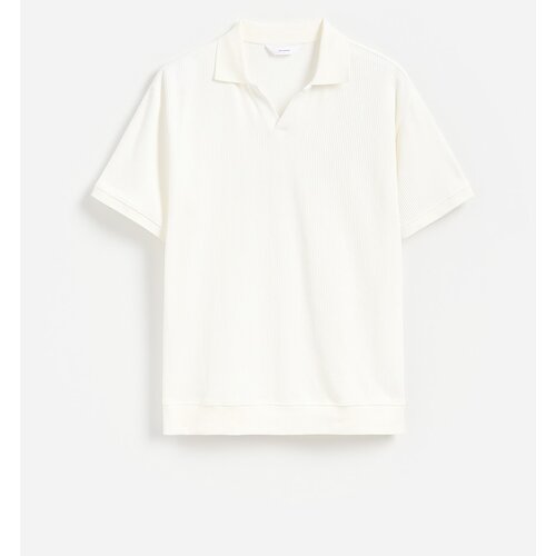 Reserved Comfort fit polo-majica - krem Cijene