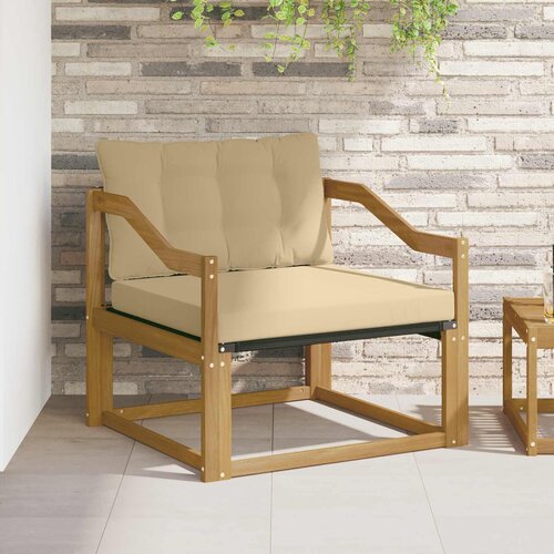 Set vanjskih sofa Čvrsto drvo akacije i Textilene Bijela Cijene