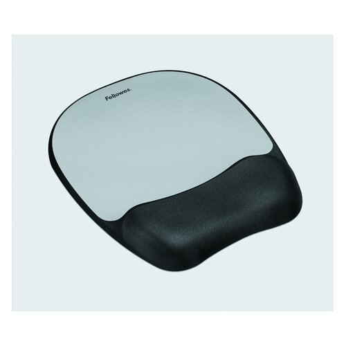 Fellowes Memory Foam podloga za mi&amp;scaron;ko z oporo za zapestje s spominsko peno, Silver Streak, (21007823) Slike