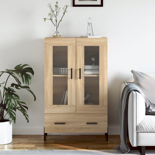 vidaXL Visoka omara sonoma hrast 69,5x31x115 cm inženirski les Cene