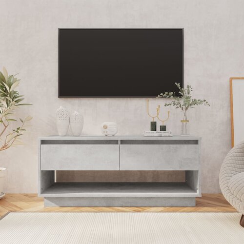 The Living Store TV omarica betonsko siva 102x41x44 cm iverna plo&amp;scaron;ča - TV Omarica, (21375487) Slike