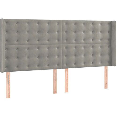 box spring s madracem LED svjetlosivi 200x200 cm bar&amp;scaron;un Slike