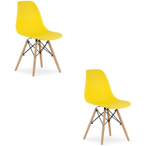 Brandless Stol OSAKA rumen / naravne noge x 2, (22030556) Slike