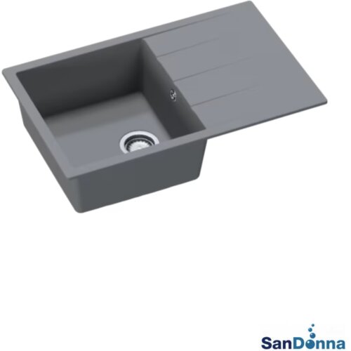 Sandonna Granitna sudopera PAULINA 79x50cm Siva grafit Slike
