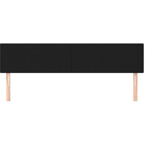  Uzglavlja 2 kom crna 80x5x78/88 cm od tkanine Slike