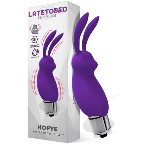 LATETOBED Hopye vibrira ravnovesje vijolični silikonski zajček, (21078792)