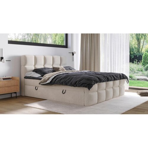 XORA POSTELJA Z VZMETNICO 140 cm x 200 cm , tekstil bež Slike