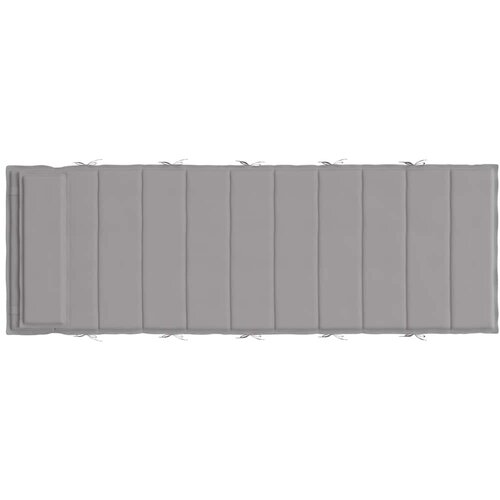 Jastuk za ležaljku sivi 180x60x4 cm od tkanine Oxford Slike