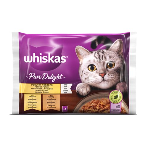 Whiskas kesice pure delight izbor živine 4x85g Cene
