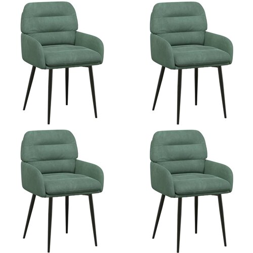 vidaXL Jedilni stoli 4 pcs Žamet Morsko zelena 59 x 59,5 x 90 cm, (5000296703) Cene