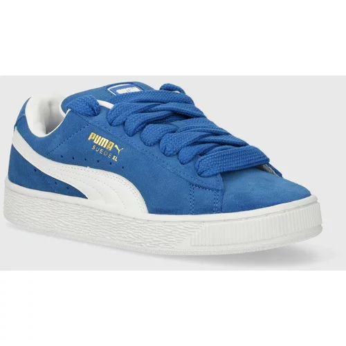 Puma Usnjene superge Suede XL mornarsko modra barva, 395205