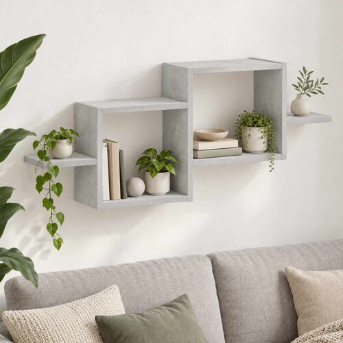  Polica na zidu Betonska siva 95 x 17 x 37 cm Konstruirano drvo Cijene