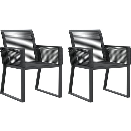 Maison Chic Vrtni Stoli - Stol za vrt 2 kosa črne barve poli ratan JS505, (21877710) Slike