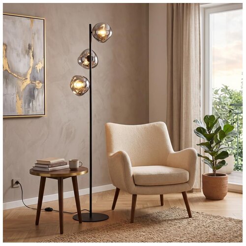 Brilagi Podna lampa VULCANO 3xG9/8W/230V crna/zadimljena crna Slike