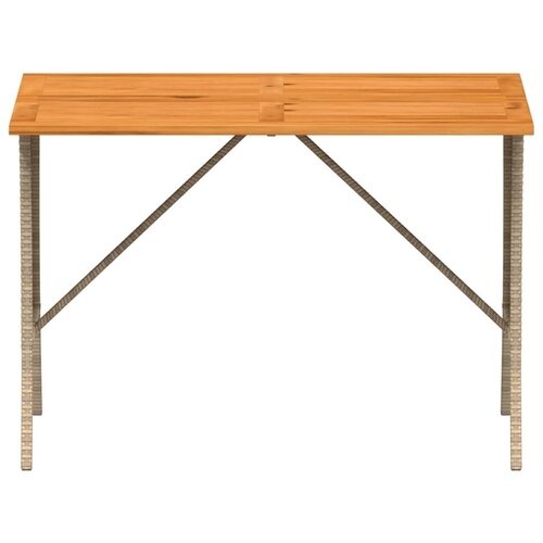  Vrtni stol s pločom od akacije bež 105x75x72 cm poli ratan - Bež 1 Slike