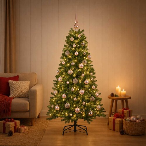  Umjetno božićno drvce s kuglicom 150 cm 150 LED lampica Cene