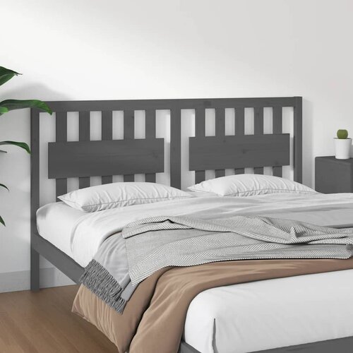  Uzglavlje za krevet sivo 165,5 x 4 x 100 cm od masivne borovine Cijene
