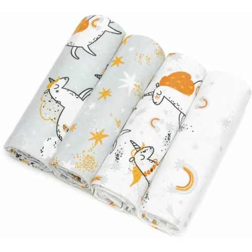 T-TOMI Cloth Diapers Unicorns platnene pelene 76x76 cm 4 kom
