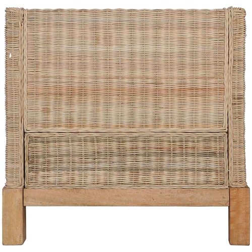  2-dijelni set sofa od prirodnog ratana s jastucima Smeđa Slike