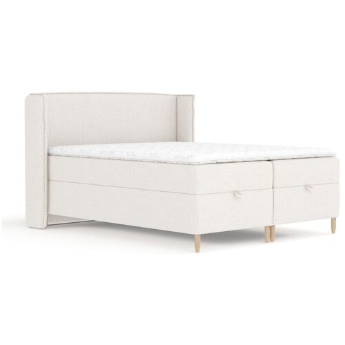 Maison de Rêve Krem boxspring krevet s prostorom za odlaganje 160x200 cm Monpelli – Cijene