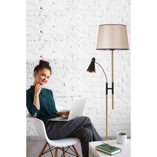 Opviq Forza Eskitme Lambader Pramit Açık Hasır Abajurlu Wicker Floor Lamp Slike