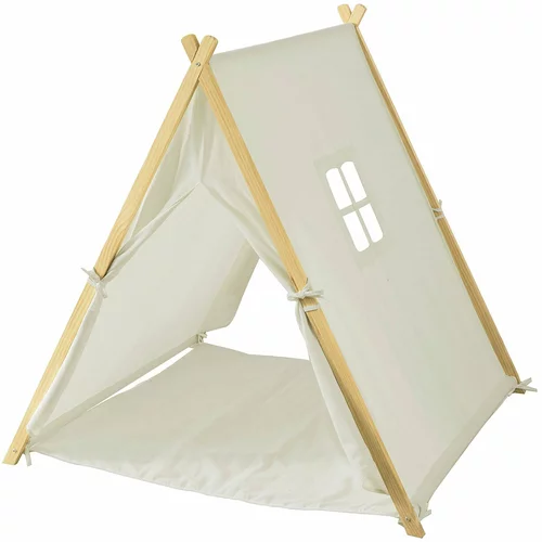 SoBuy otroški igralni šotor s talno podlogo bele barve v skandinavskem slogu, (20815238)