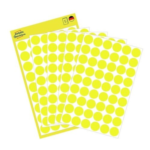Avery Zweckform Etikete zweckform okrogle fi-12mm - 3144 rumene, (21290139) Cene