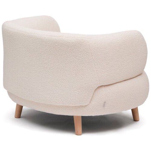 Kave Home Bež fotelj iz tkanine boucl&amp;eacute; Luisa &amp;ndash; Slike