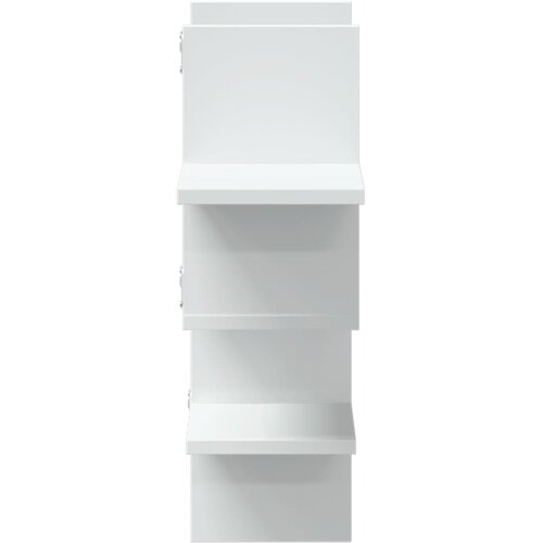  Zidna polica bijela 124,5x18x60,5 cm od konstruiranog drva Slike