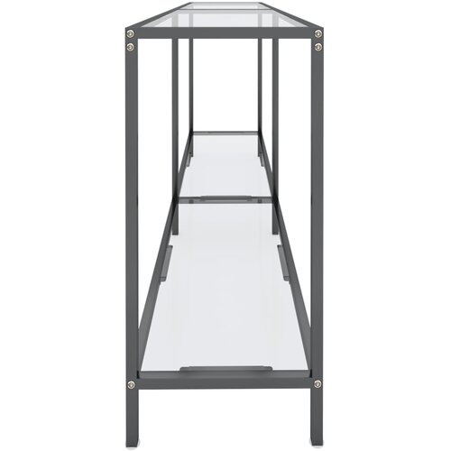  Konzolni stol prozirni 160 x 35 x 75,5 cm od kaljenog stakla Slike