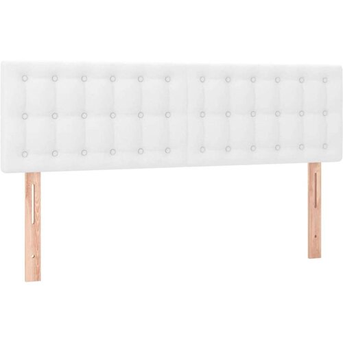  Box spring s madracem LED bijeli 140x190 cm umjetna koža Slike