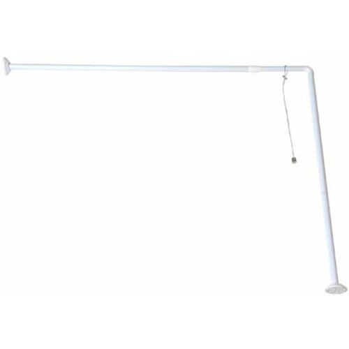 Tendance drzac zavese za kadu sa pričvrsnim kablom za plafon aluminijum beli 2106100 Slike