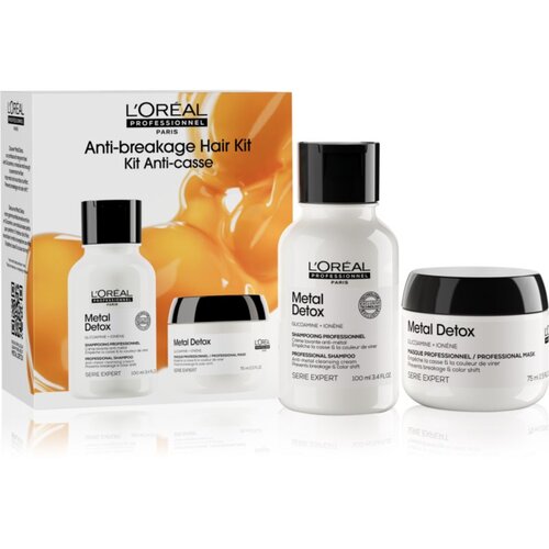 L&amp;acute;Or&amp;eacute;al Paris Serie Expert Metal Detox darilni set za barvane in po&amp;scaron;kodovane lase za ženske Slike