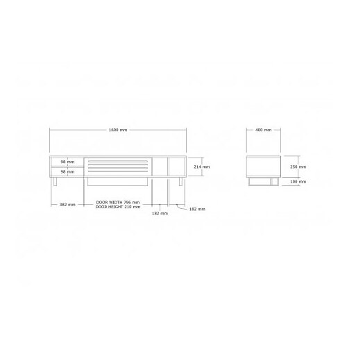 Hanah home safir sapphire anthracite polica za tv Slike