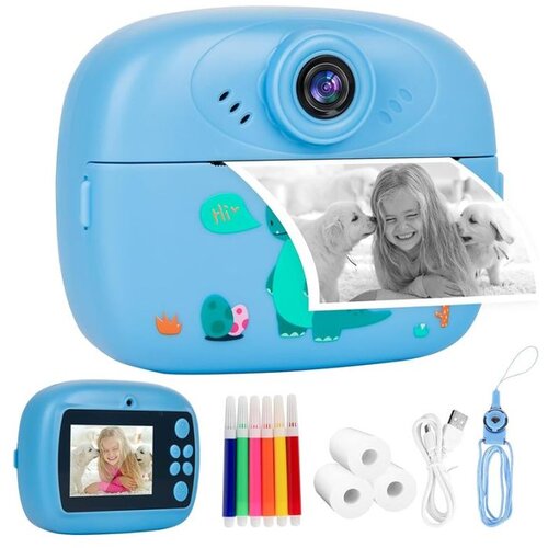  Dječija kamera sa printerom K8000 32GB micro sd kartica, blue Cijene