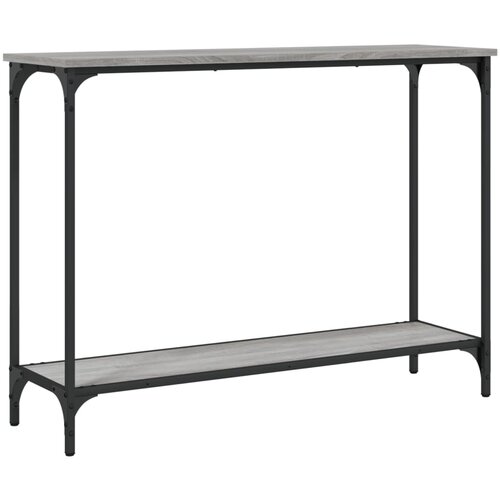 Maison Chic konzolna miza - miza ob steni siva sonoma 101x30,5x75 cm inženirski les, (21786220) Cene