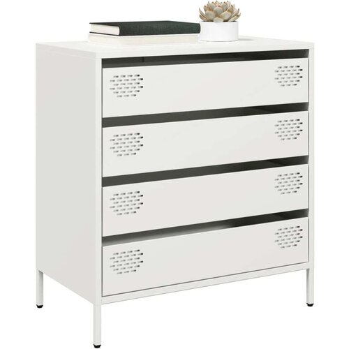 vidaXL Komoda bela 68x39x73,5 cm hladno valjano jeklo Cene