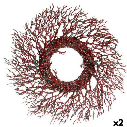  Coroană de Crăciun Grana Crvena Plastika 50 x 10 x 50 cm (2 kom.) Slike